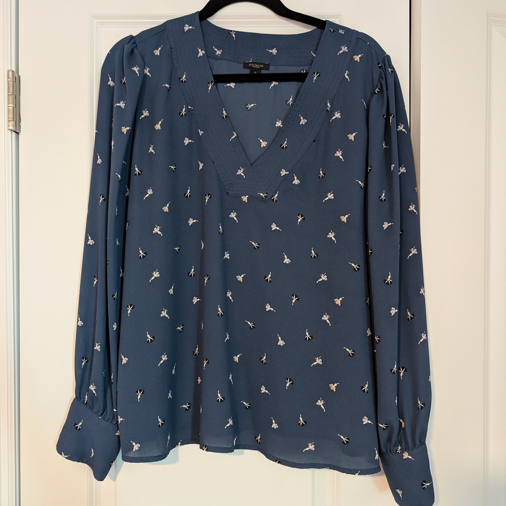 Blue Floral Women's Top